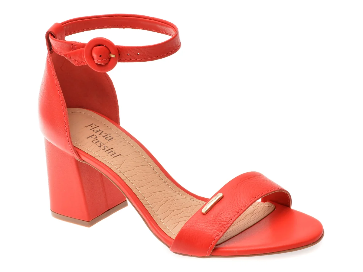 Sandale Flavia Passini Roșii, 362501, Din Piele Naturală