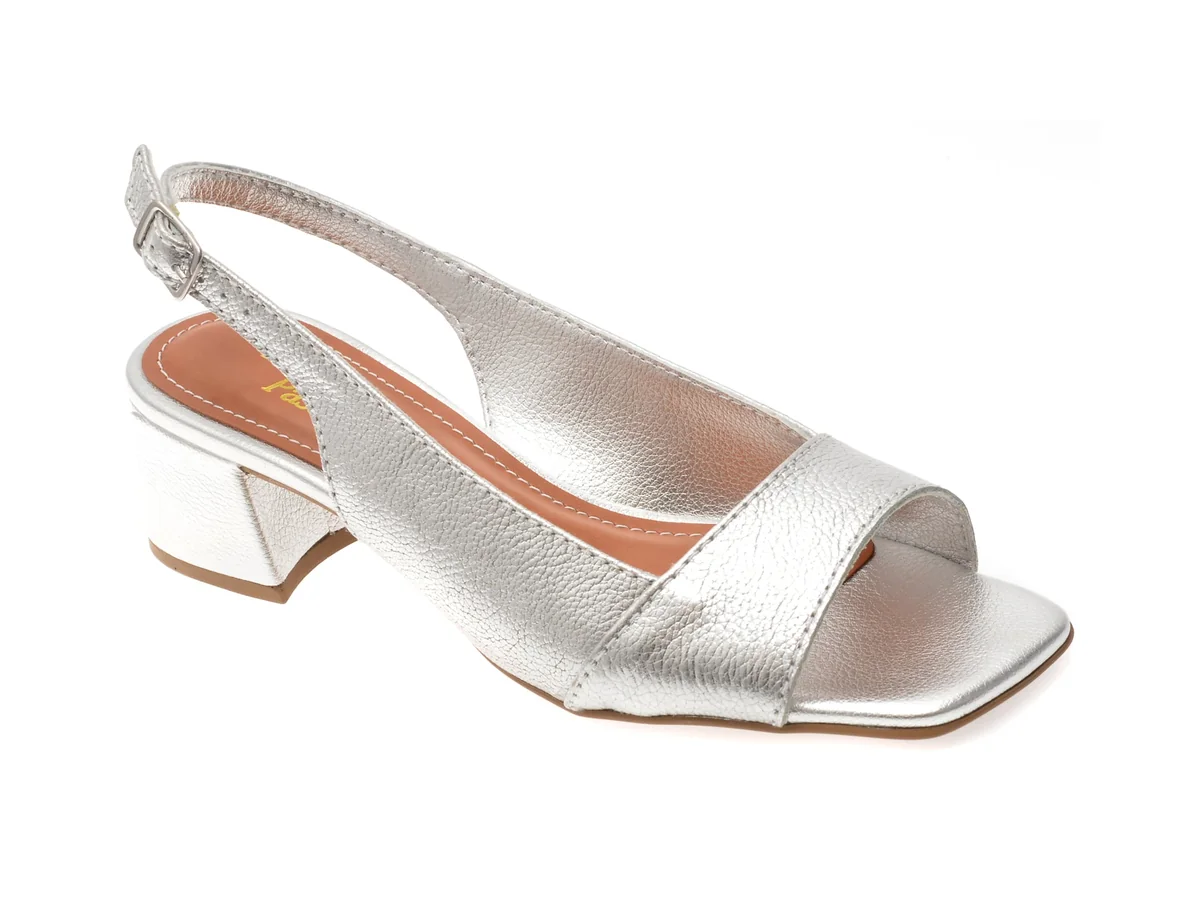 Sandale Flavia Passini Argintii, 356716, Din Piele Naturala