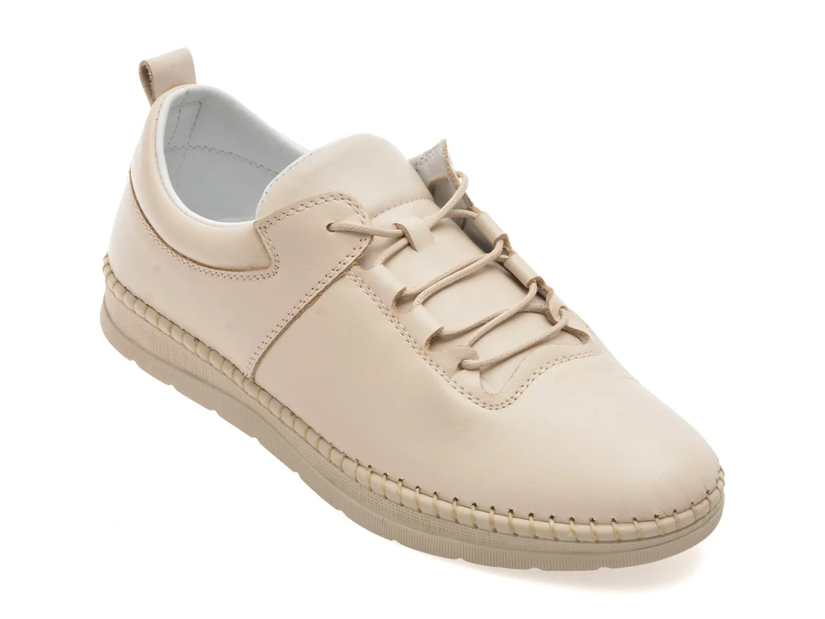 Pantofi Flavia Passini Bej, Sn105, Din Piele Naturala