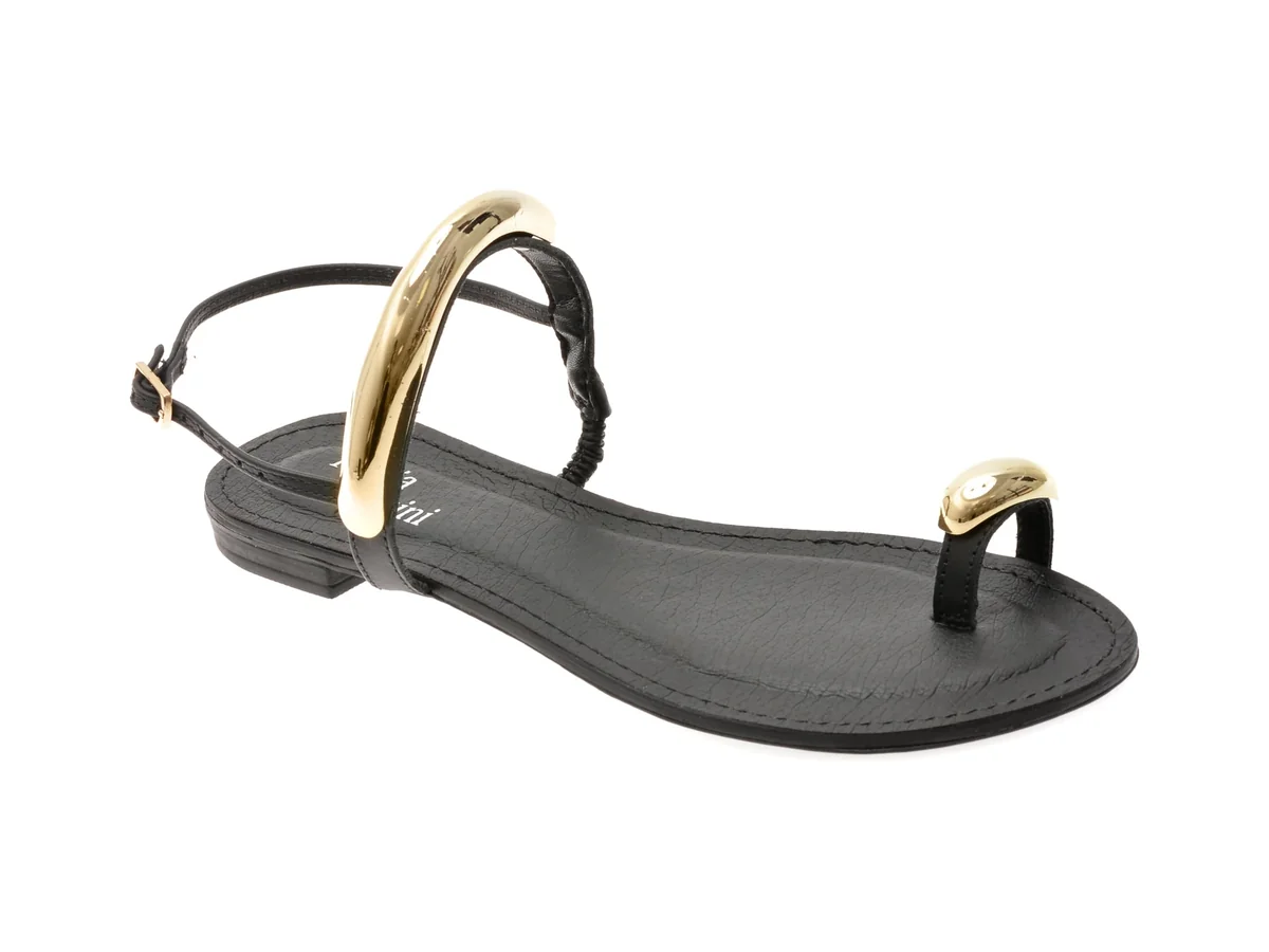 Sandale Flavia Passini Negre, 368506, Din Piele Naturala