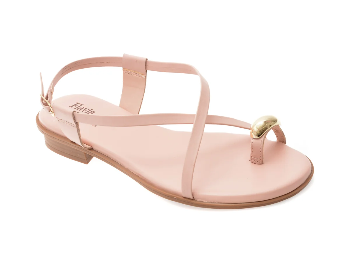 Sandale Flavia Passini Roz, 365603, Din Piele Naturală