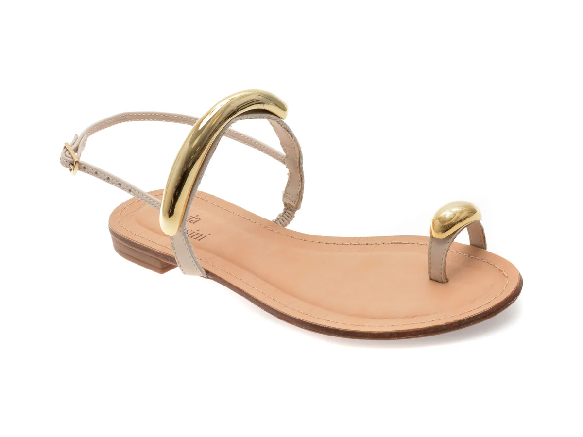 Sandale Flavia Passini Bej, 368506, Din Piele Naturala