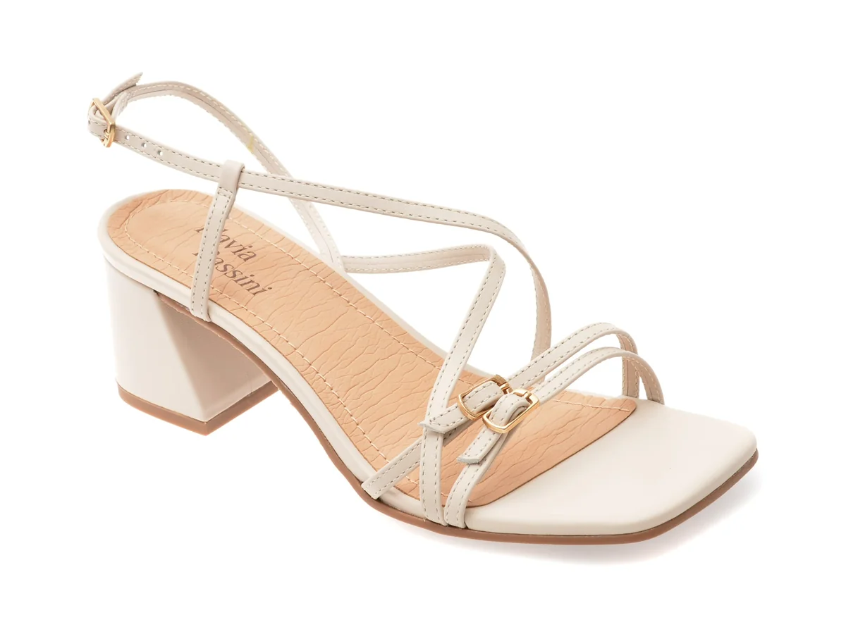 Sandale Flavia Passini Bej, 367903, Din Piele Naturala