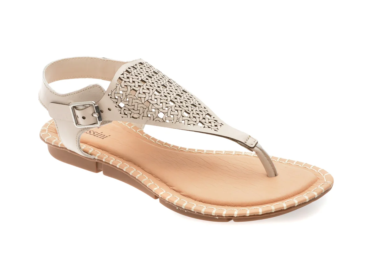 Sandale Flavia Passini Bej, 367702, Din Piele Naturala