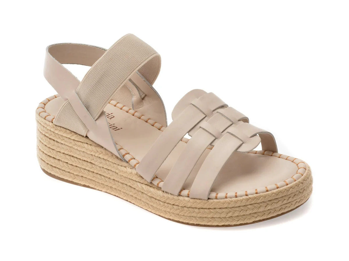 Sandale Flavia Passini Bej, 366411, Din Piele Naturala