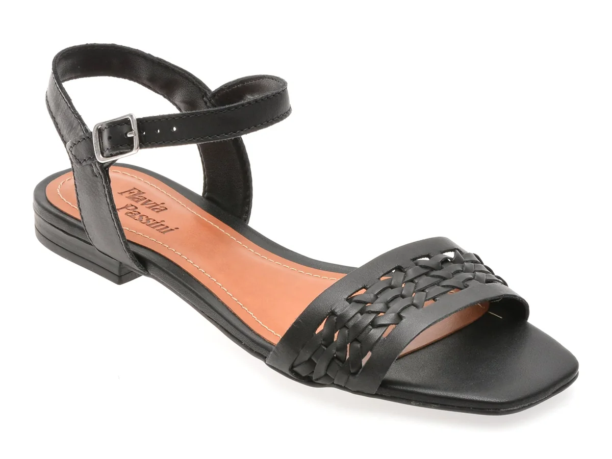 Sandale Flavia Passini Negre, 366903, Din Piele Naturala