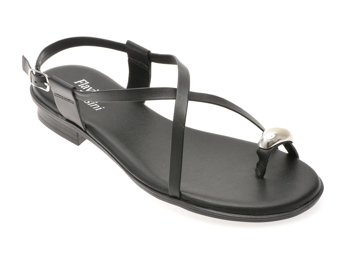 Sandale Flavia Passini Negre, 365603, Din Piele Naturala