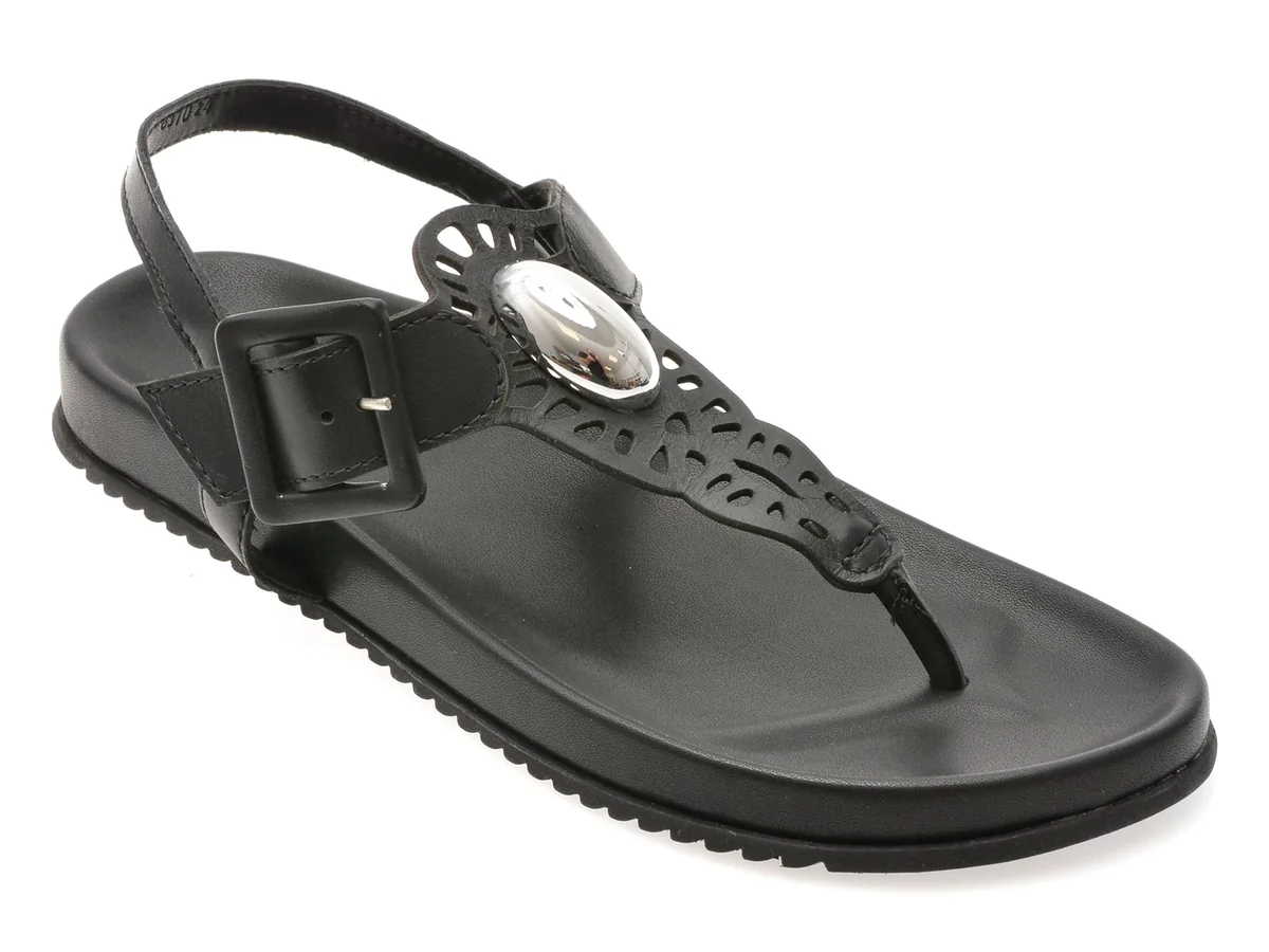 Sandale Flavia Passini Negre, 364609, Din Piele Naturala