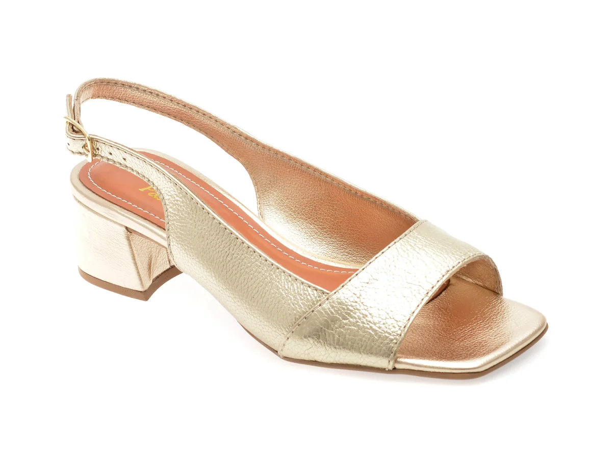 Sandale Flavia Passini Aurii, 356716, Din Piele Naturala