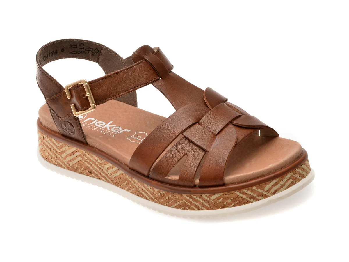 Sandale Rieker Maro W0853 Din Piele Naturala