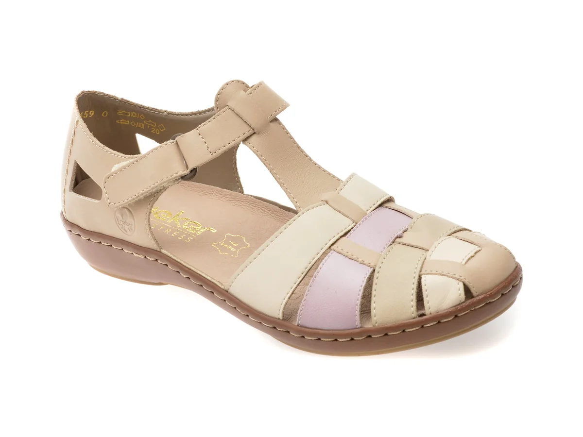 Pantofi Rieker Gri, 45869, Din Piele Naturala