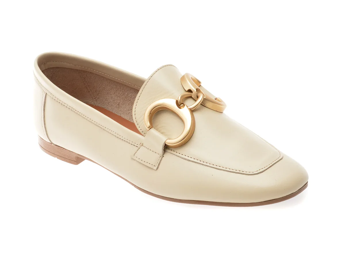 Mocasini Epica Gri, 58, Din Piele Naturala