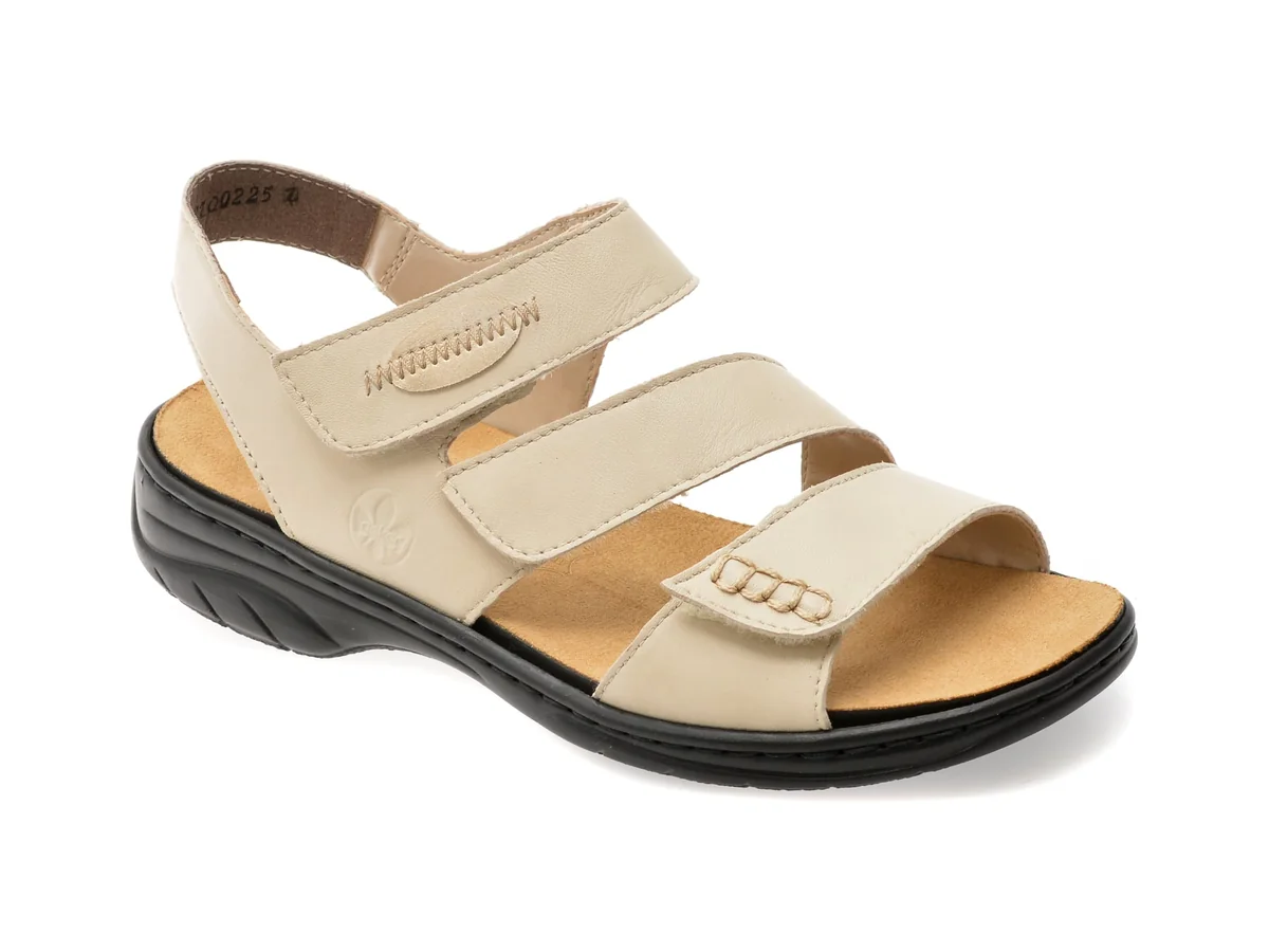 Sandale Rieker Bej, 64573, Din Piele Naturală
