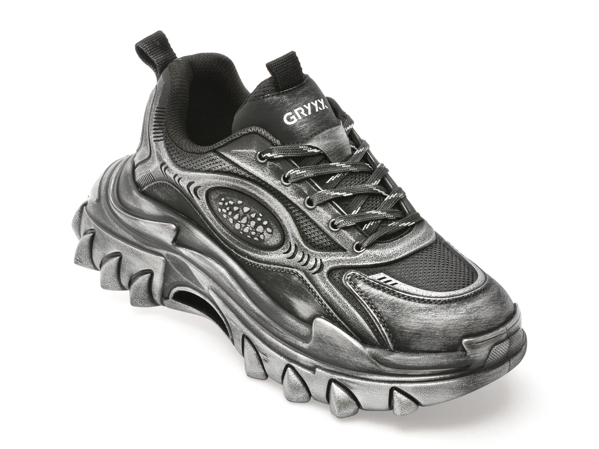 Pantofi Sport Gryxx Gri, 3833, Din Piele Naturala