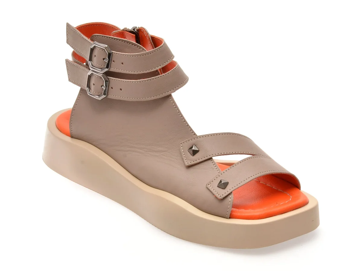 Sandale Gryxx Gri, 2452947, Din Piele Naturala