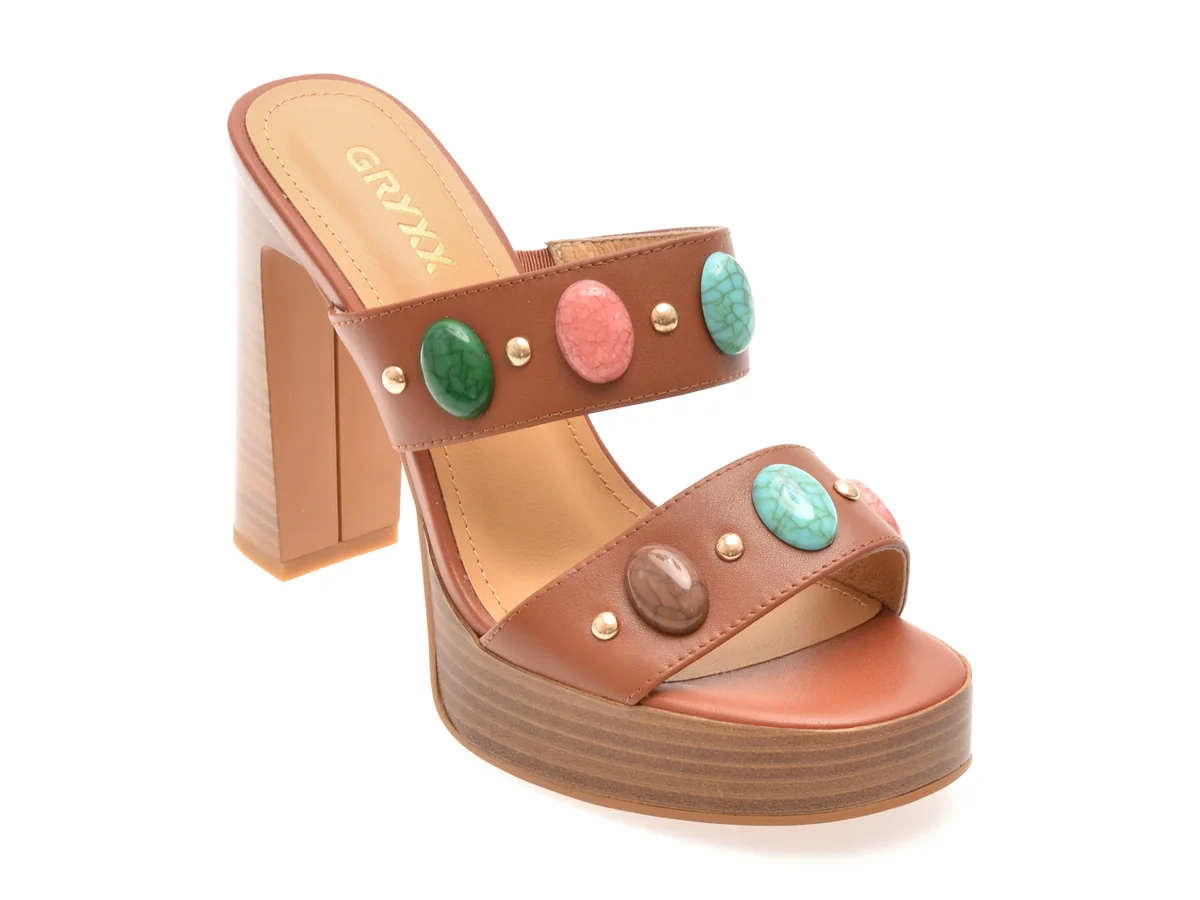 Papuci Gryxx Maro, 4H1085, Din Piele Naturala