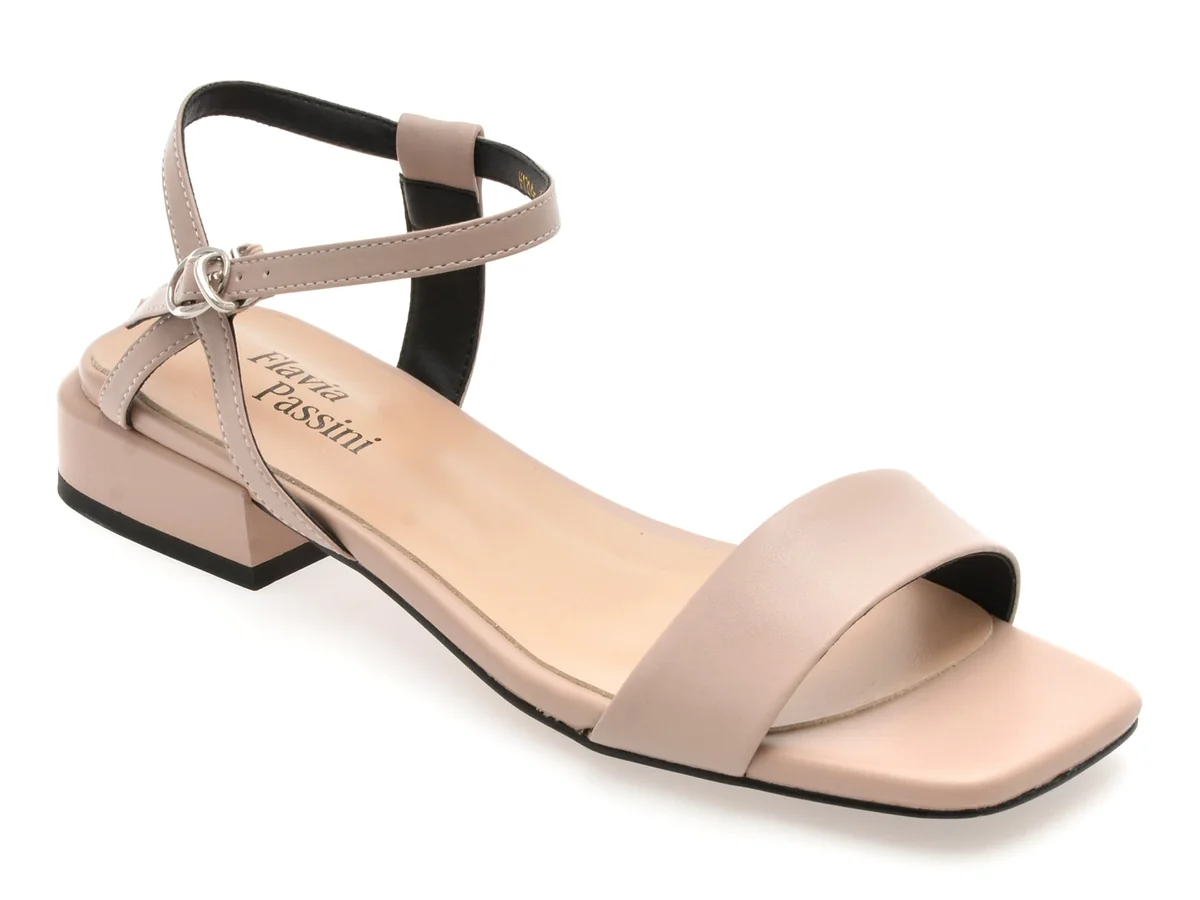 Sandale Flavia Passini Bej, X9015, Din Piele Naturala