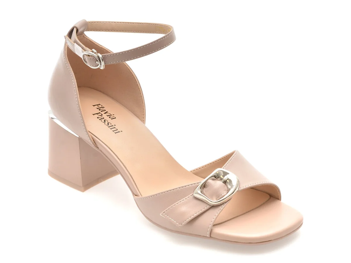 Sandale Flavia Passini Bej, V1030, Din Piele Naturala