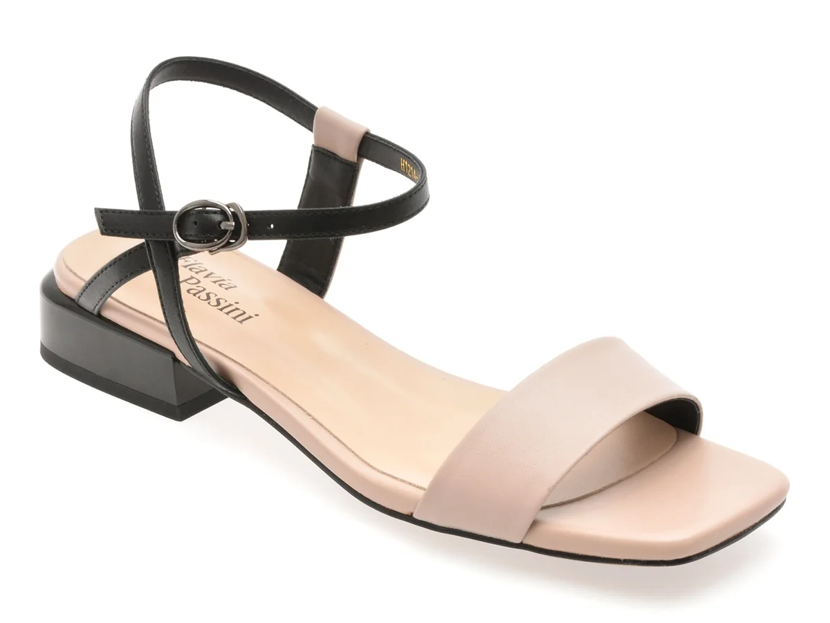 Sandale Flavia Passini Negre, X9015, Din Piele Naturala