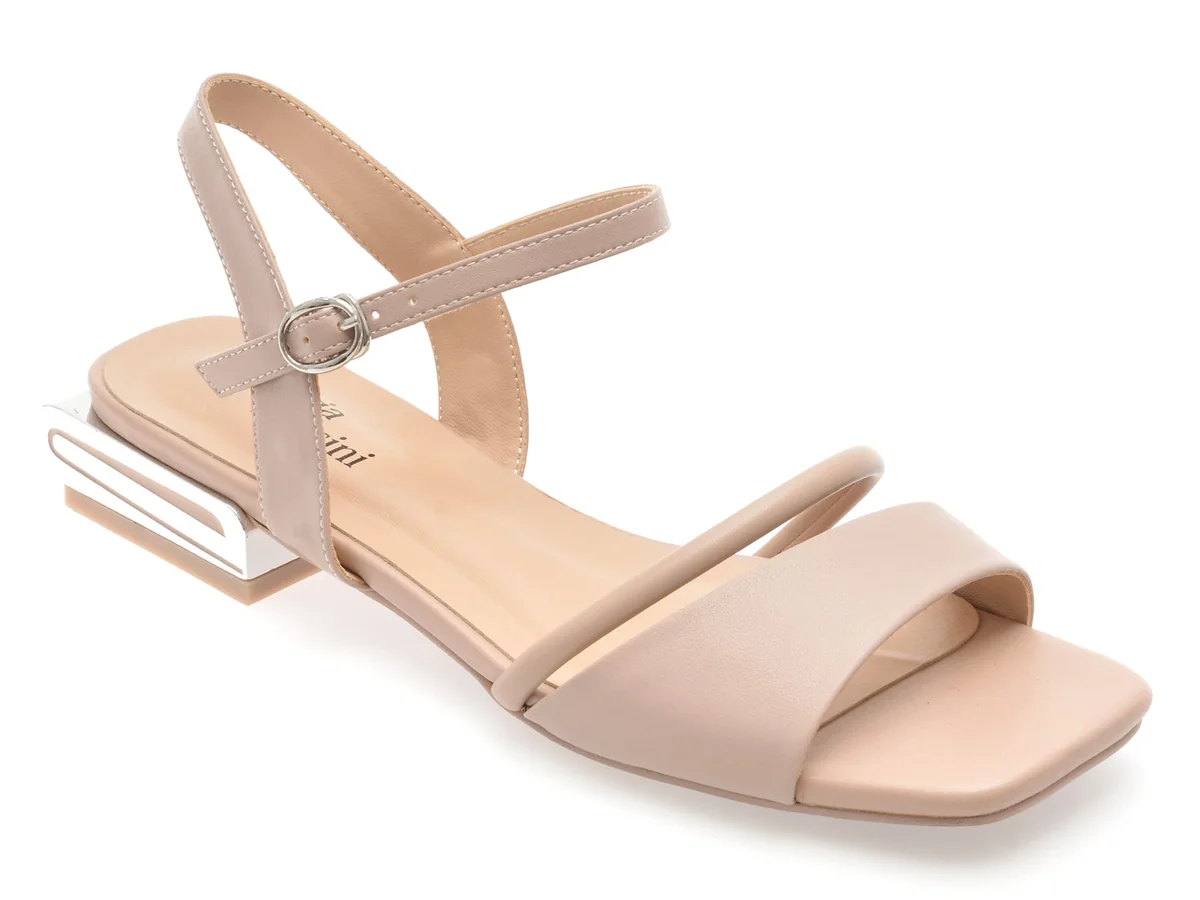 Sandale Flavia Passini Bej, Q2716, Din Piele Naturala