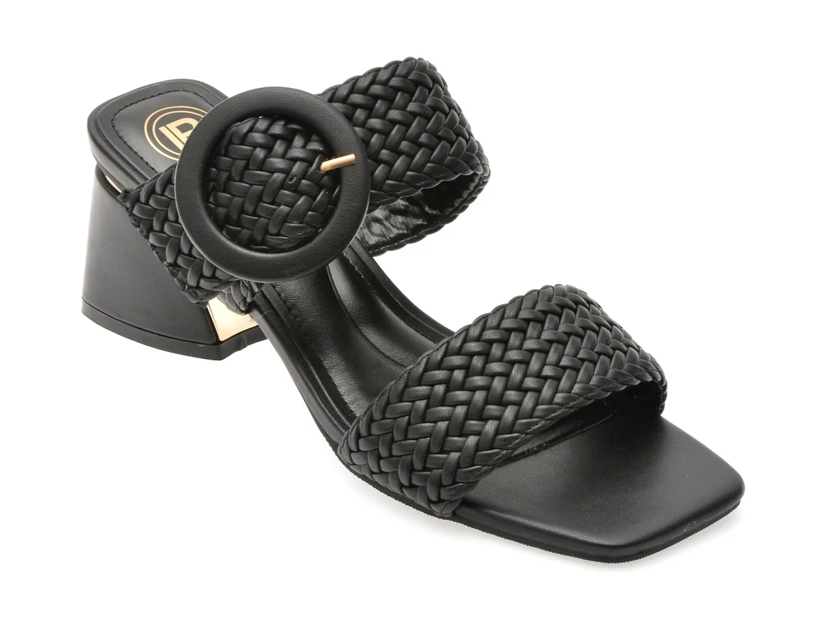 Papuci Laura Biagiotti Negri, 9038, Din Piele Ecologică