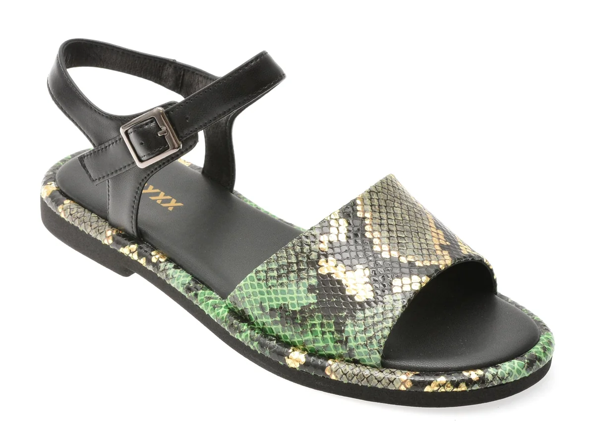 Sandale Gryxx Verzi, 4H524, Din Piele Naturală
