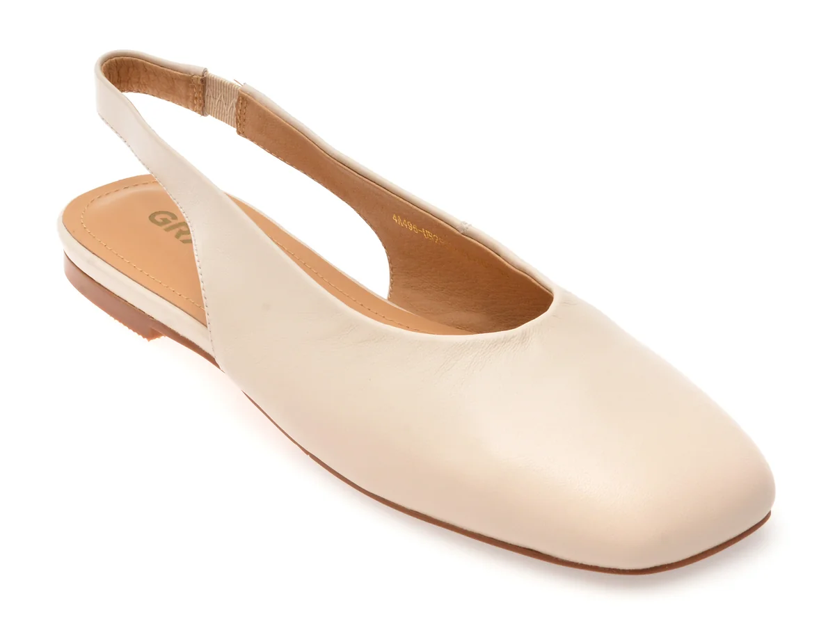 Pantofi Gryxx Bej, 4A496, Din Piele Naturală