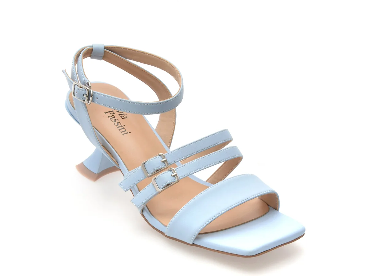 Sandale Elegante Flavia Passini Albastre M59 Din Piele Naturala