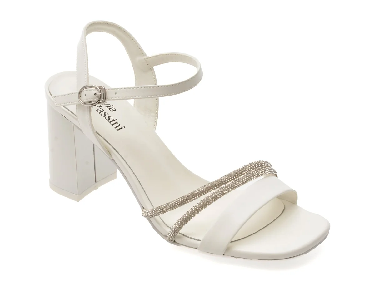 Sandale Flavia Passini Albe X8718 Din Piele Naturala
