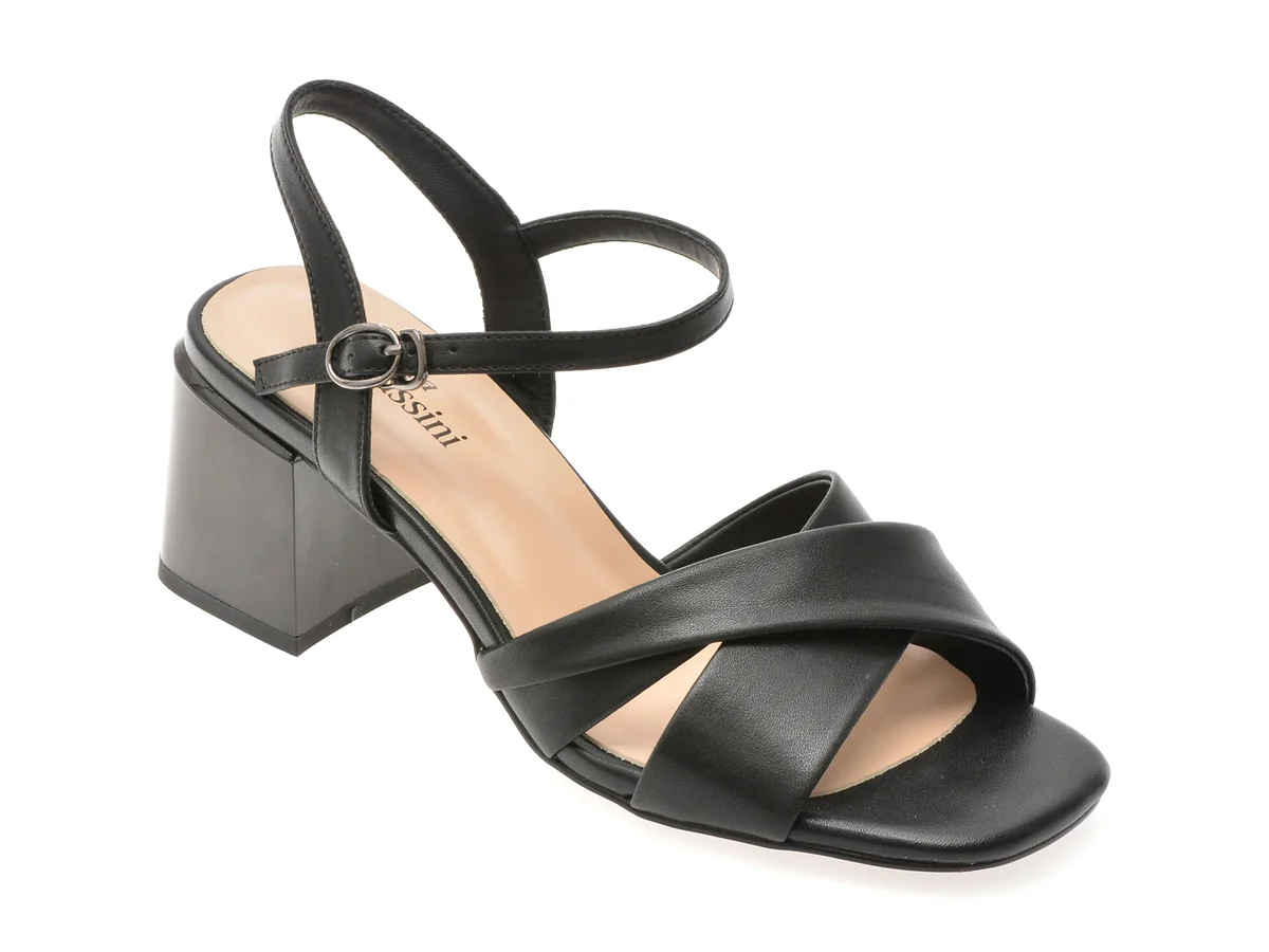 Sandale Flavia Passini Negre X8776 Din Piele Naturala