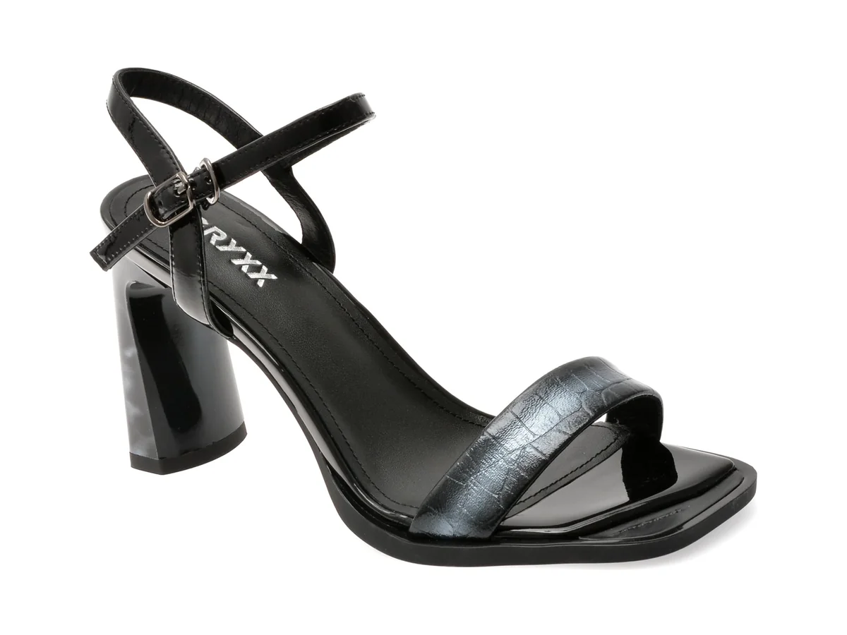 Sandale Gryxx Negre, H18, Din Piele Naturală
