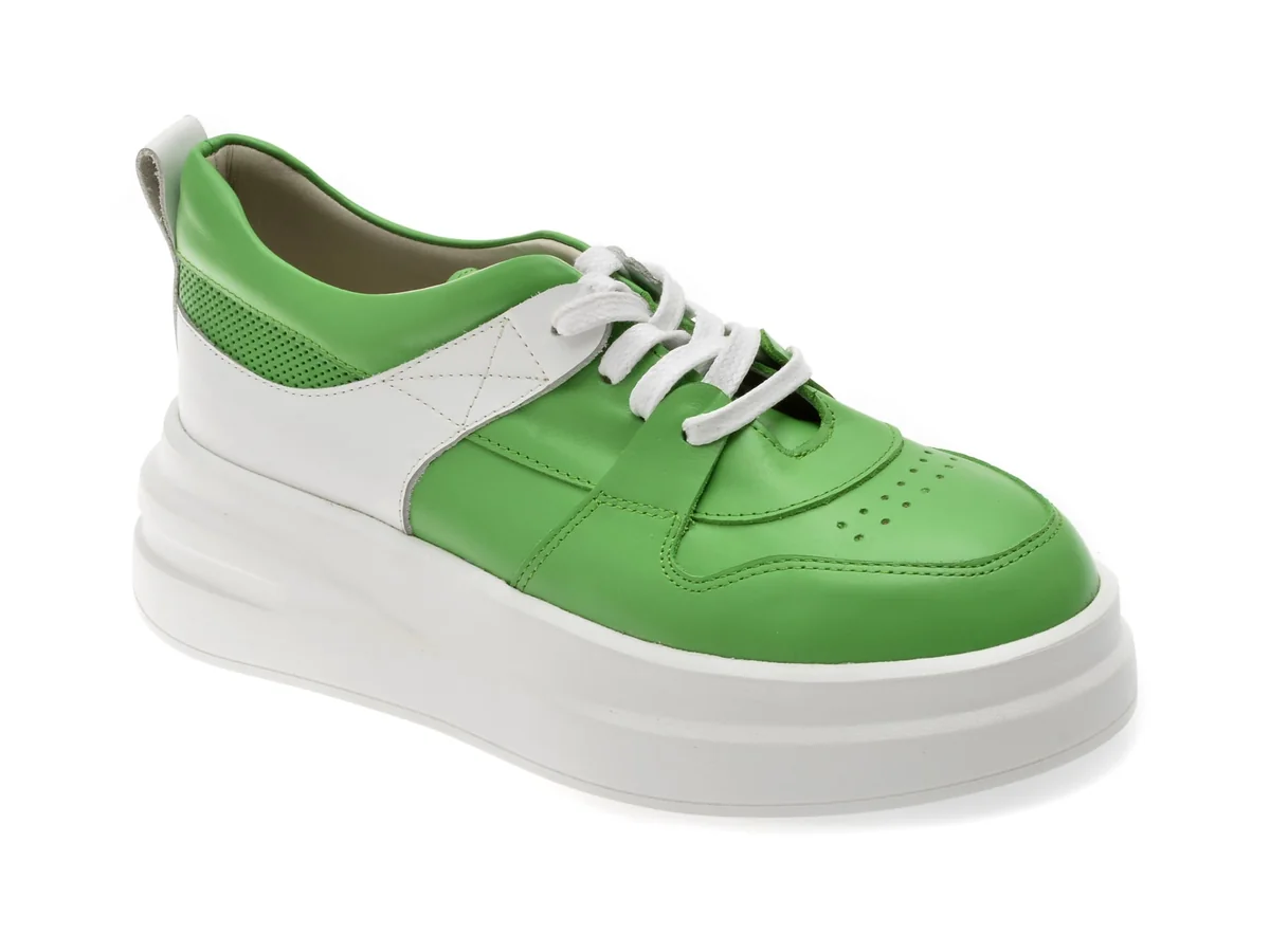 Pantofi Sport Flavia Passini Verzi, 7308, Din Piele Naturala