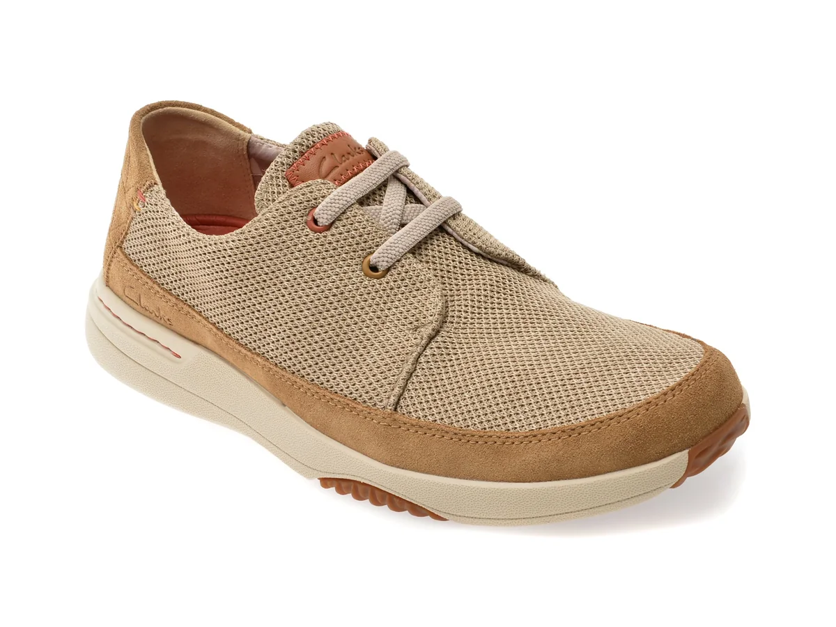 Pantofi Sport Clarks Bej, Easeway Lace, Din Material Textil