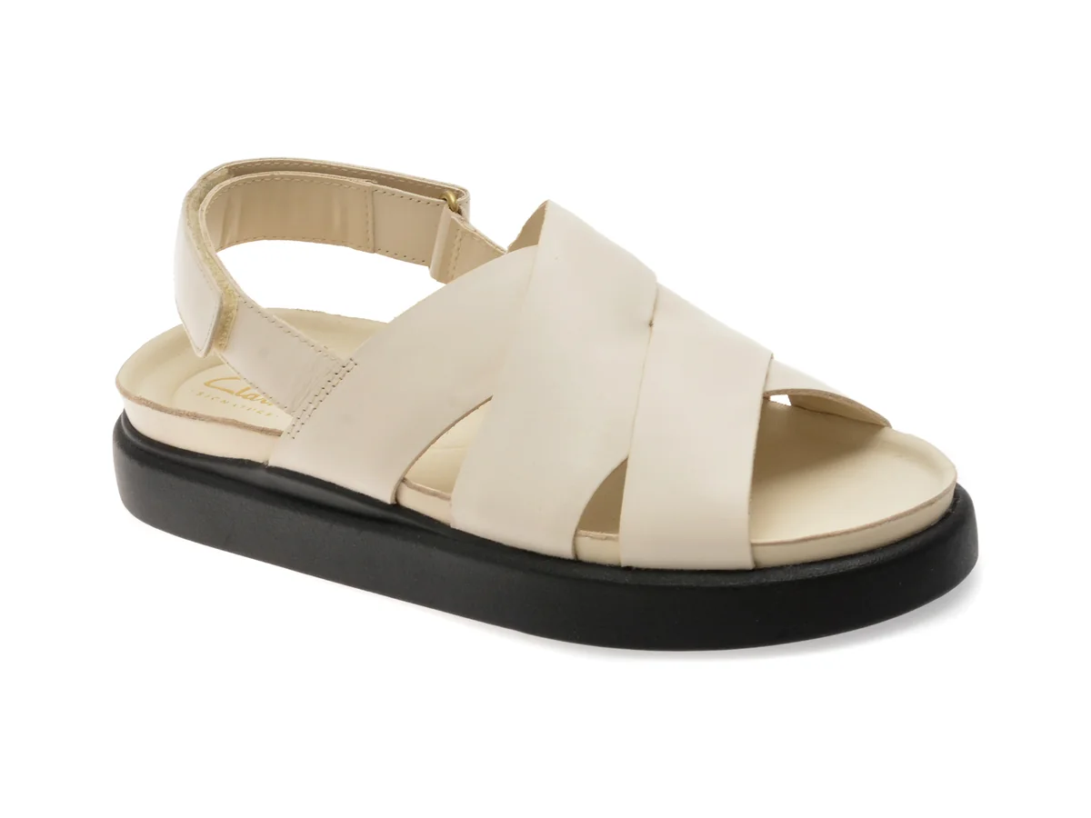 Sandale Clarks Bej, Aristella Sun, Din Piele Naturala