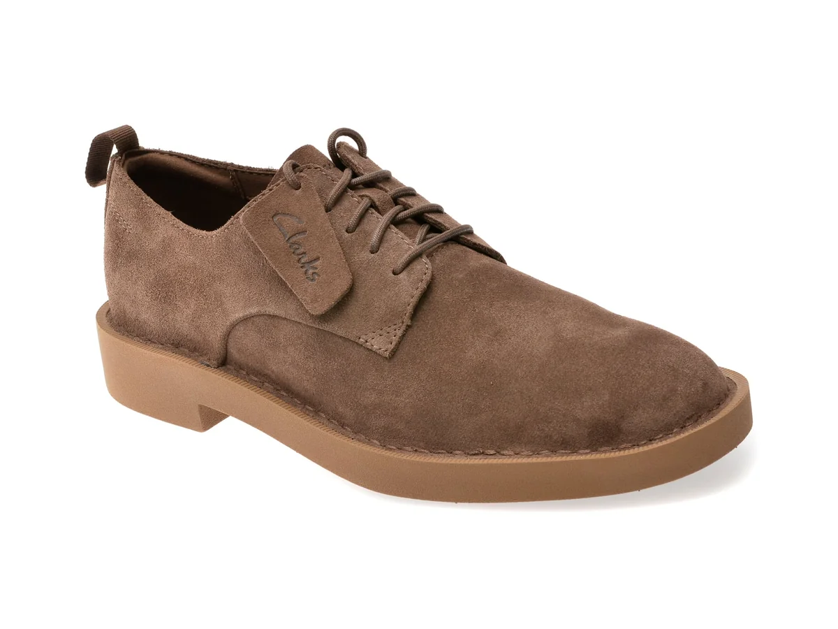 Pantofi Clarks Maro, Martock Lace, Din Piele Întoarsă