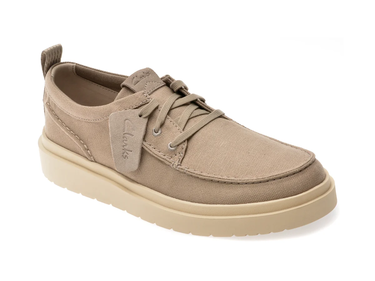 Mocasini Clarks Gri, Polden MOC, Din Material Textil
