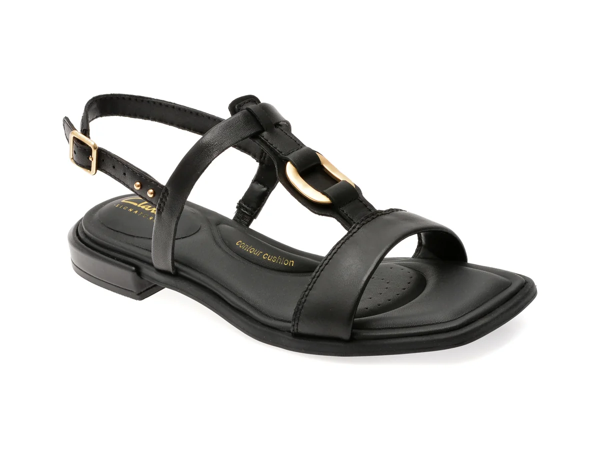 Sandale Clarks Negre, Ariany Sling, Din Piele Naturala