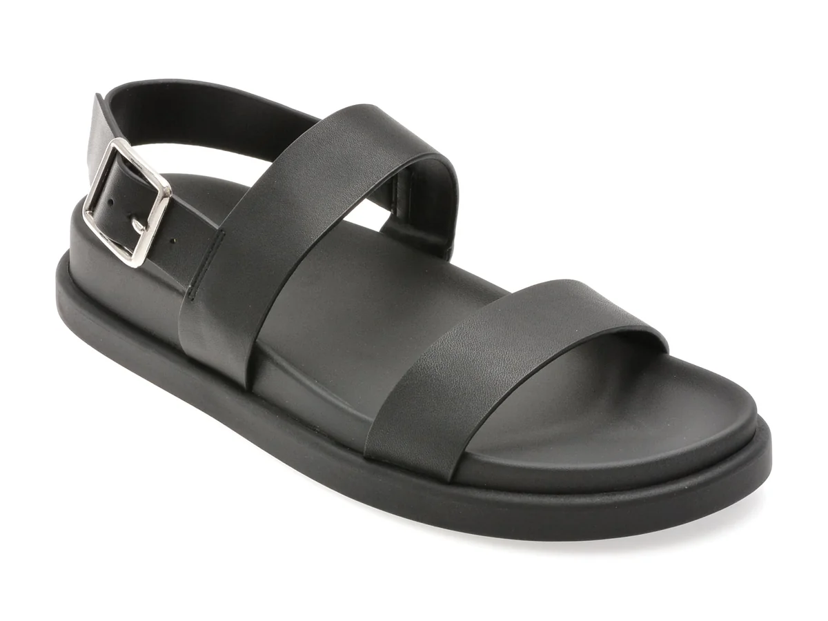 Sandale Aldo Negre, Laroisean 001, Din Piele Naturală