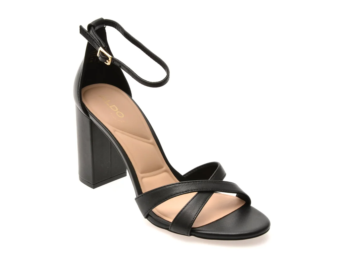 Sandale Elegante Aldo Negre, Meled ie 001, Din Piele Naturala