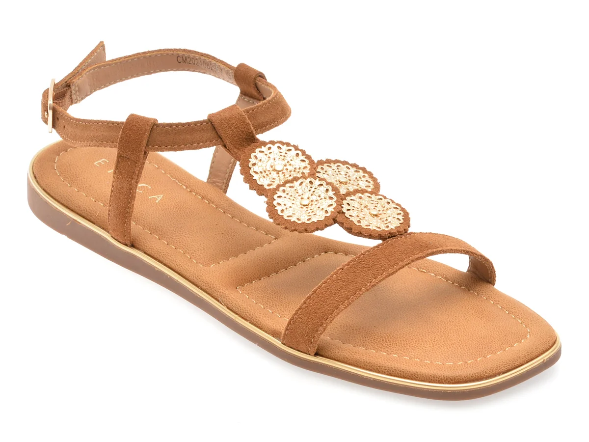 Sandale Epica Maro, 82967, Din Piele Întoarsă