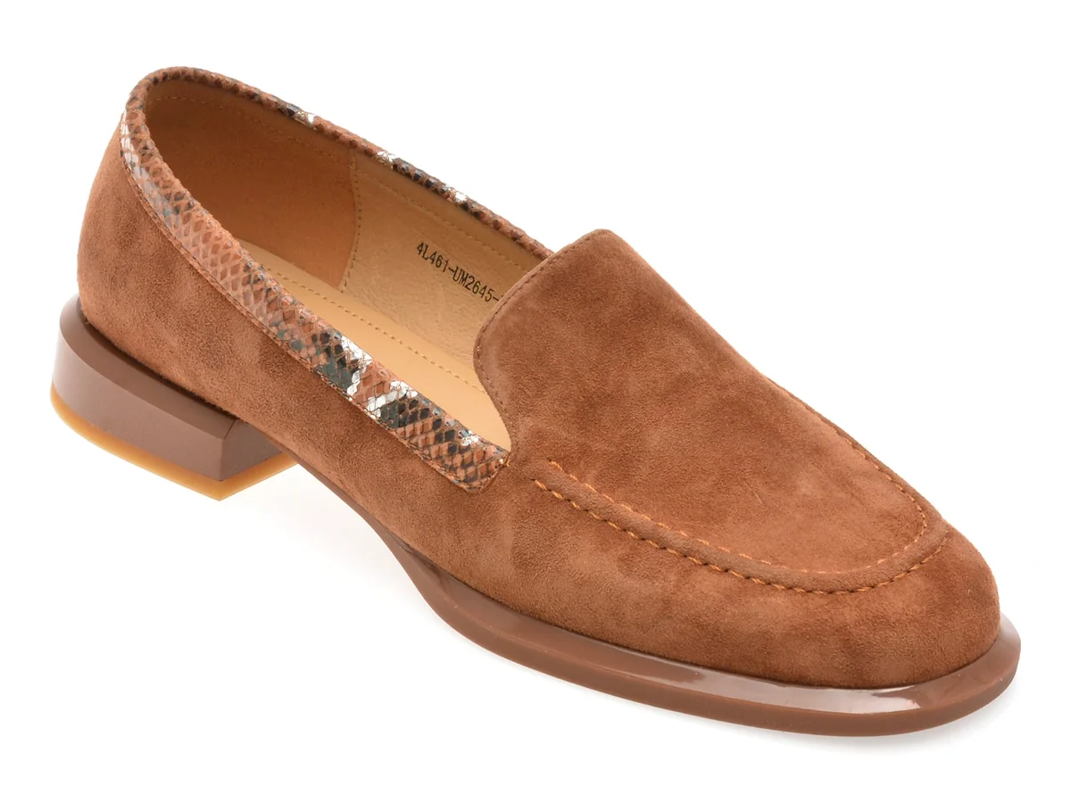 Mocasini Image Maro, 4L461, Din Piele Întoarsă