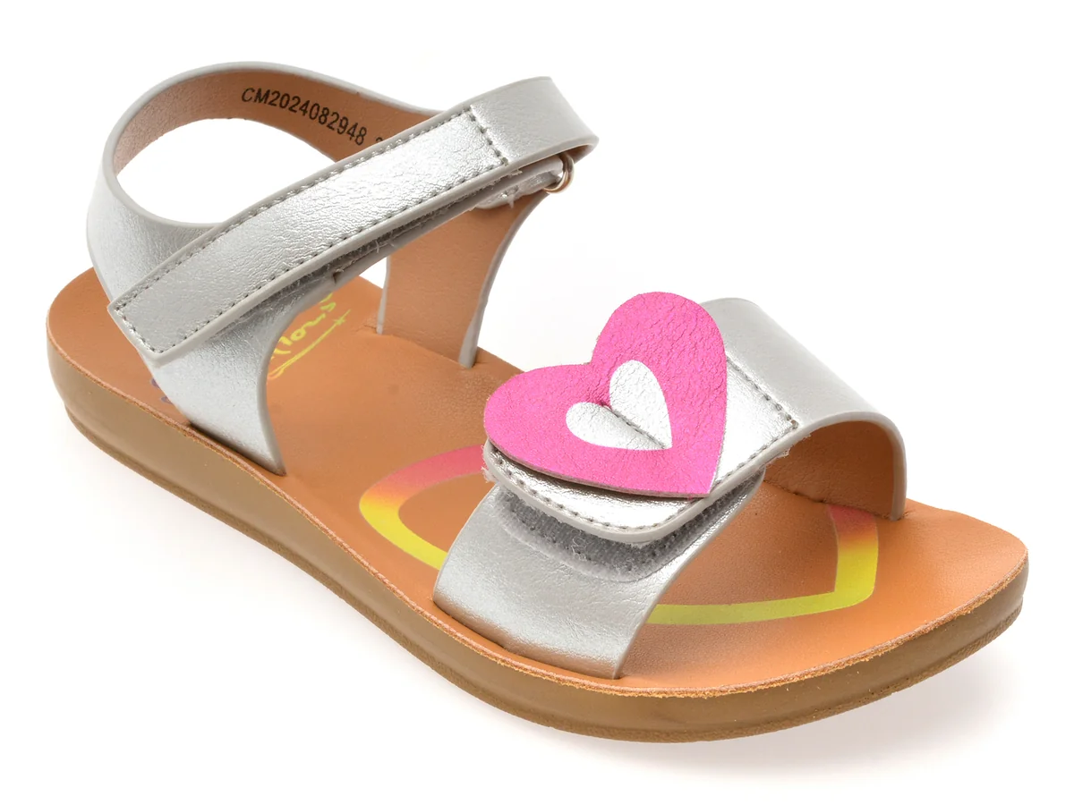 Sandale Selection Kids Argintii 82948 Din Piele Ecologică