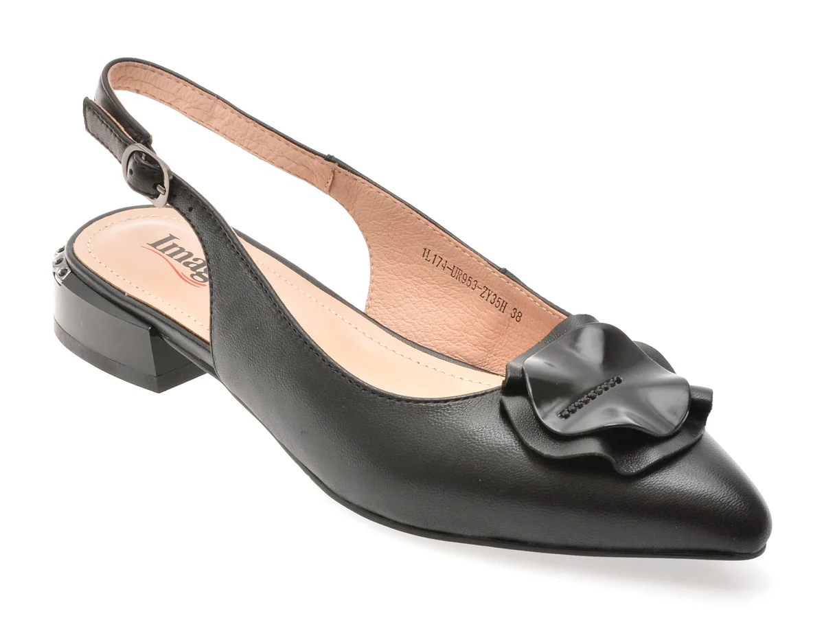 Pantofi Image Negri 1L174 Din Piele Naturala