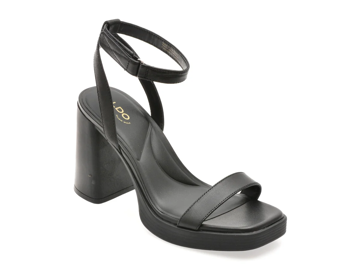 Sandale Aldo Negre, Berade 001, Din Piele Naturala