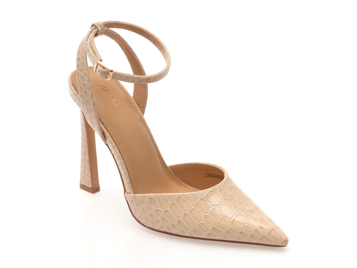 Pantofi Eleganți Gryxx Bej, 82932, Din Piele Ecologică