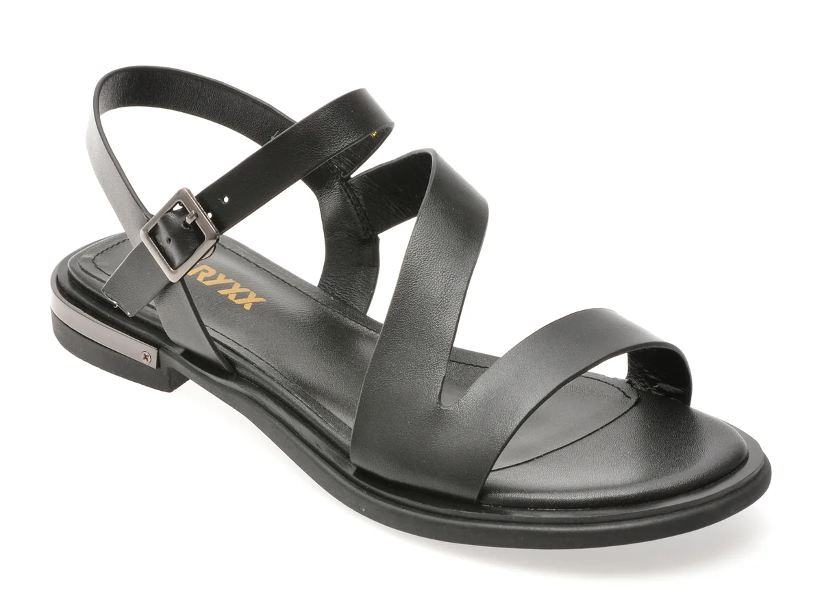 Sandale Gryxx Negre, 1294, Din Piele Naturală