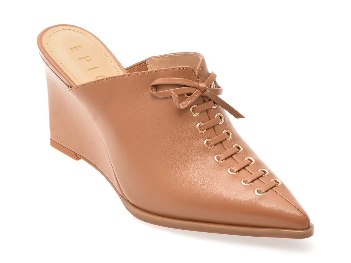 Pantofi Eleganti Epica Maro, 1423, Din Piele Naturală