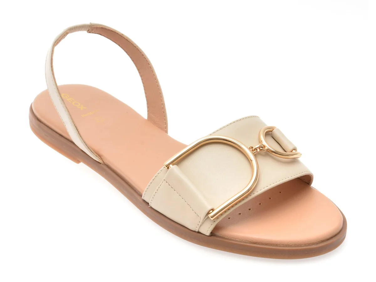 Sandale Geox Bej, D35SDA, Din Piele Naturala