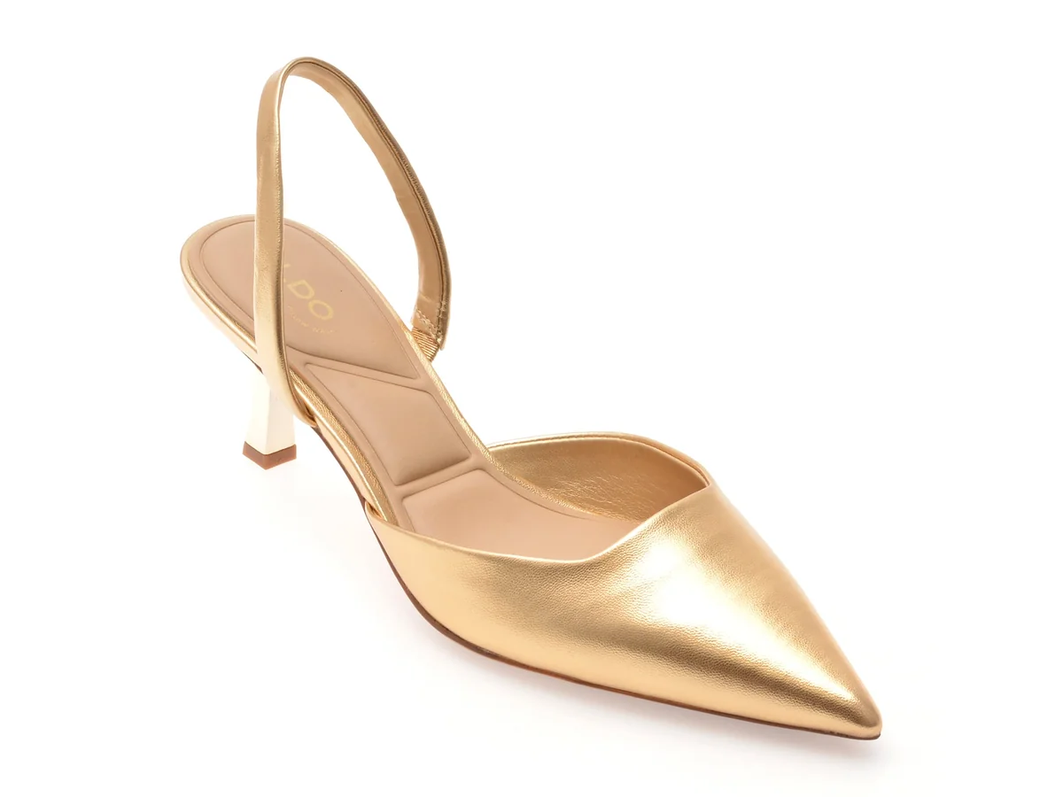 Pantofi Eleganți Aldo Aurii, Gavedessi 715, Din Piele Ecologică