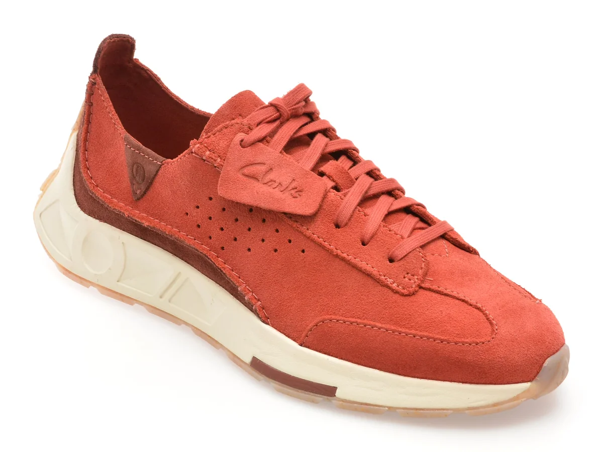 Pantofi Sport Clarks Roșii, Craft Speed, Din Piele Întoarsă